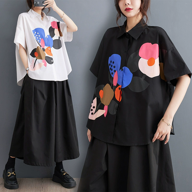 ÁO SƠ MI HỌA TIẾT LÁ 3D