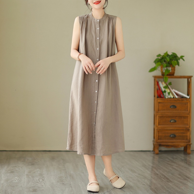 Váy Dài Lanh Mộc Mạc Phong Cách Nhật