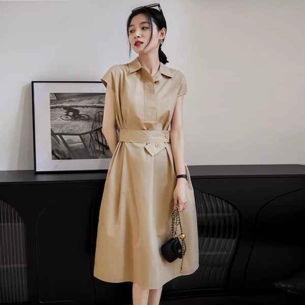 Váy Sơ Mi Kaki Cổ Đức Váy Sơ Mi Đơn Giản Mà Say Lòng