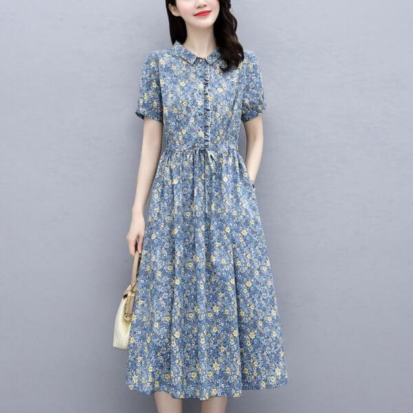 Váy Cotton Dáng Dài Hoa Nhí Phong Cách Pháp