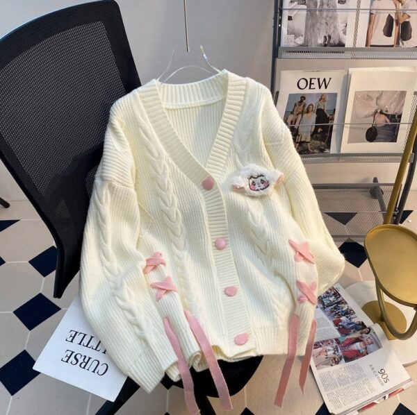 Áo Len Cardigan Dáng Rộng Nhật Bản – Mềm Mịn, Đáng Yêu, Chuẩn Style Tokyo Girl