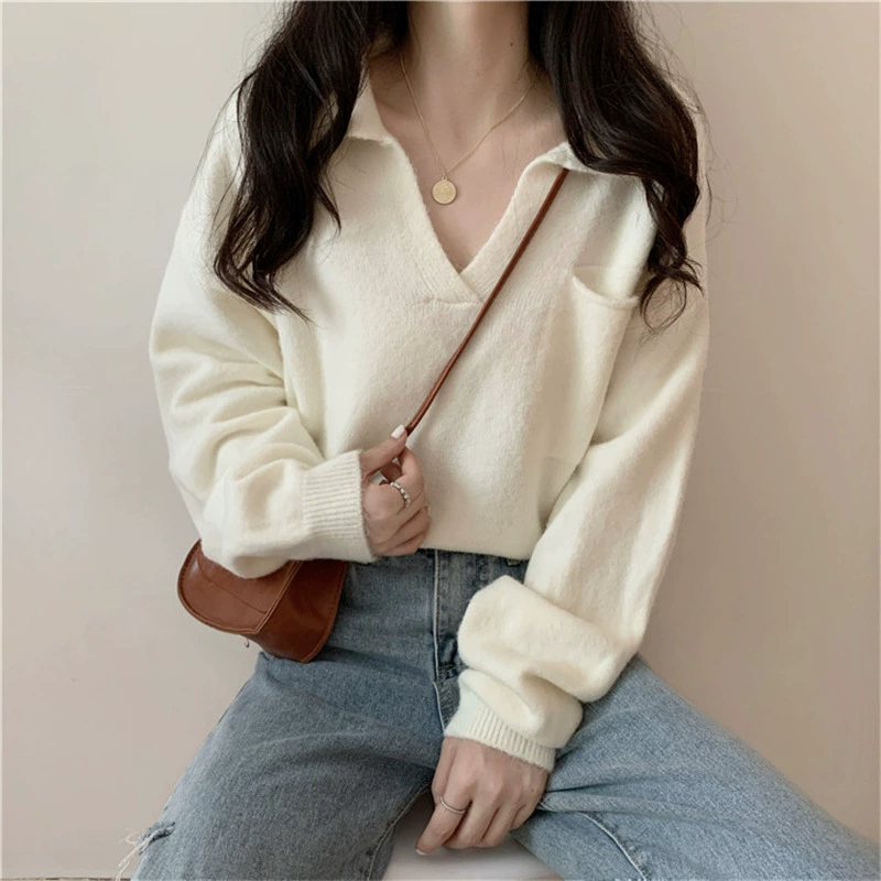 Áo Len Cashmere Trắng Cổ Bẻ Polo – Thanh Lịch & Tinh Tế Áo Len Cashmere Trắng Cổ Bẻ Polo – Thanh Lịch & Tinh Tế