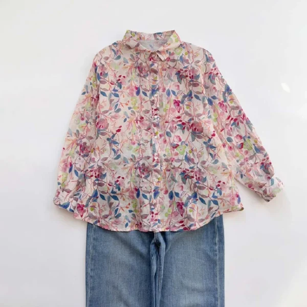 Áo Sơ Mi Floral Vintage Nữ Tính