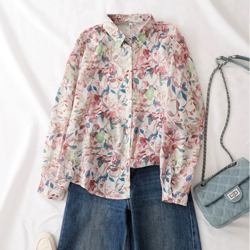 Áo Sơ Mi Floral Vintage Nữ Tính