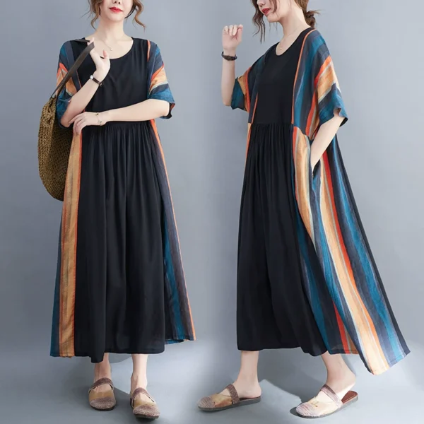 Đầm Dáng Dài Nhấn Sắc Hoàng Hôn Bên Hông