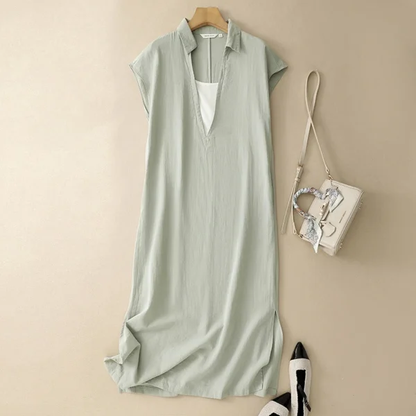 Đầm Midi Dài Linen Thanh Phong