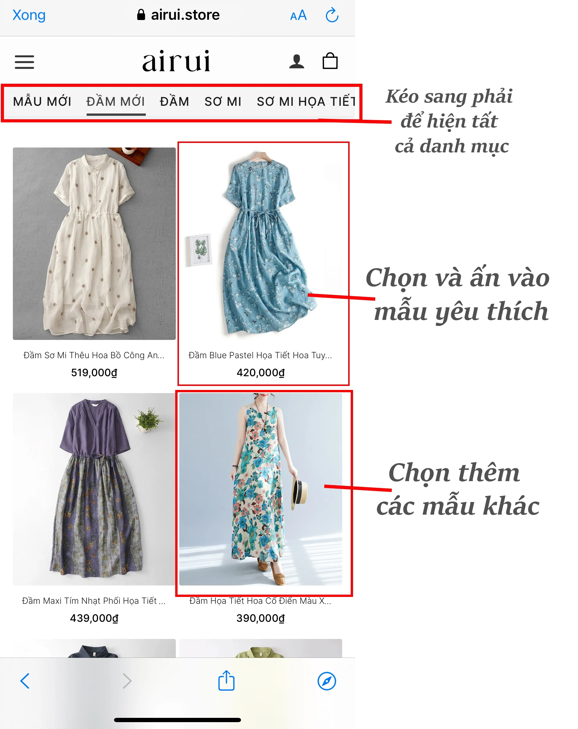 Chọn sản phẩm AIRUI